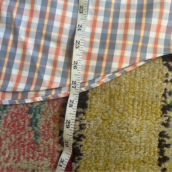 L.L. Bean Women's Size L Blouse Top Long Sleeve Multicolor Plaid Cotton Collared - Picture 5 of 6